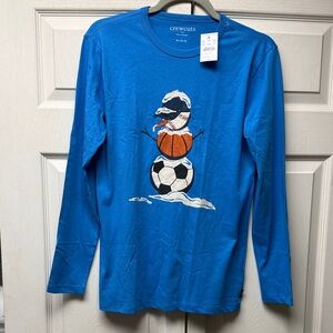 Crewcuts Kids Blue Long Sleeve Shirt XL